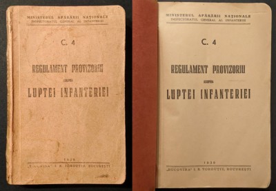 rar 1939 REGULAMENT PROVIZORIU asupra LUPTEI INFANTERIEI 440 pag Ministerul Apararii Nationale MApN Arma Infanterie Armata Romana Militar Militara WW2 foto