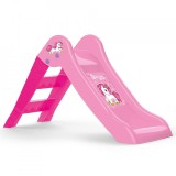 Tobogan Copii DOLU Roz Unicorn, 70x111x47 cm, +2 Ani, Plastic Rezistent UV, Scari, Max 30 Kg, Gradina/Exterior