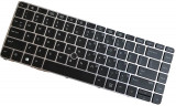 Tastatura laptop noua originala HP Elitebook 840 G3 Silver Frame Black Backlit US ( PULLED)