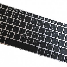 Tastatura laptop noua originala HP Elitebook 840 G3 Silver Frame Black Backlit US ( PULLED)