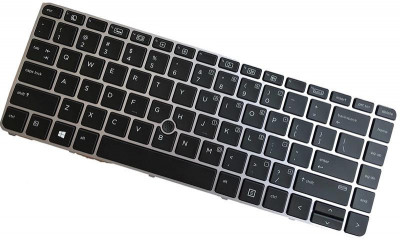 Tastatura laptop noua originala HP Elitebook 840 G3 Silver Frame Black Backlit US ( PULLED) foto