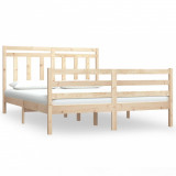 Cumpara ieftin Cadru de pat mic dublu, 120x190 cm, lemn masiv