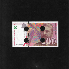 Franta 200 francs franci 1999 seria078632591 aunc anulata