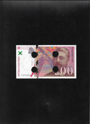 Franta 200 francs franci 1999 seria078632591 aunc anulata foto