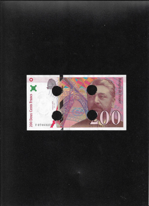 Franta 200 francs franci 1999 seria078632591 aunc anulata