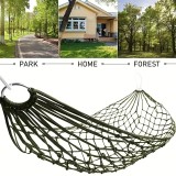 Hamac leagan gradina plaja camping verde armata camuflaj 250cmx150cm material tricotat hamac de camping pentru grădină din nylon. max 120 Kg.