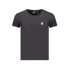 U.S. Grand POLO Tricou barbati simplu cu logo brodat, negru, S