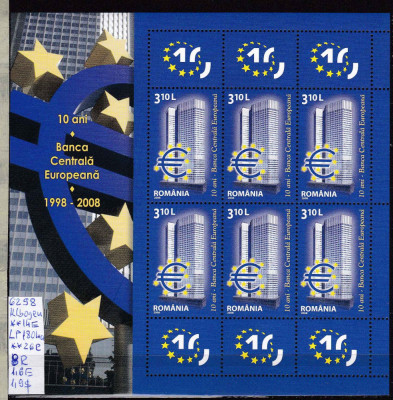 2008 Banca Centrala Europeana BL.417 LP 1804a MNH Pret 8,9+1Lei foto