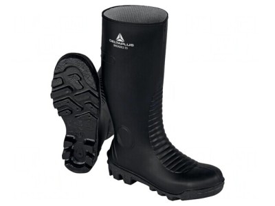 Ghete Negru PVC 47 Bombeu Metalic foto