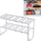 Raft Organizator pentru Bucatarie sau Baie, Extensibil, Alb Inox PVC, 47 x 26 x 38 cm, TopBazar