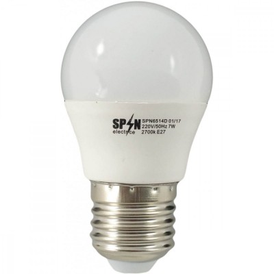 Bec Bl Led Sferic E27 7W 220V 6400K G45 foto
