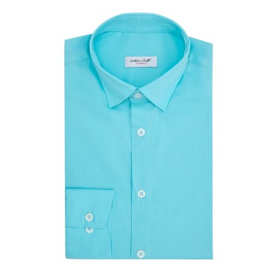 Camasa barbati slim fit turcoaz C002SF foto