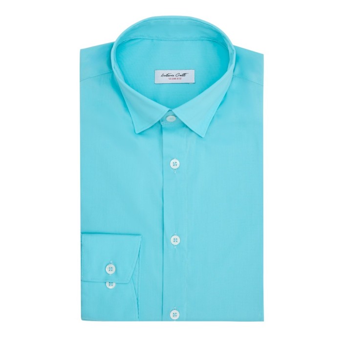 Camasa barbati slim fit turcoaz C002SF