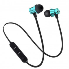 Casti Wireless Bluetooth Sport BT4, Waterproof, Tip In-Ear Headset, Microfon Incorporat, Albastru