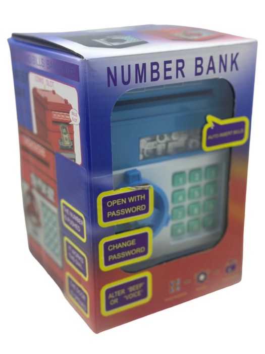 Pusculita Seif de jucarie cu cod de acces la bani