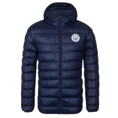 Manchester City geacă de bărbați cu glugă Winter navy - XXL