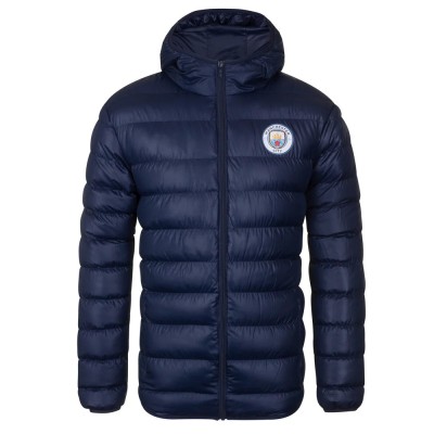 Manchester City geacă de bărbați cu glugă Winter navy - M foto