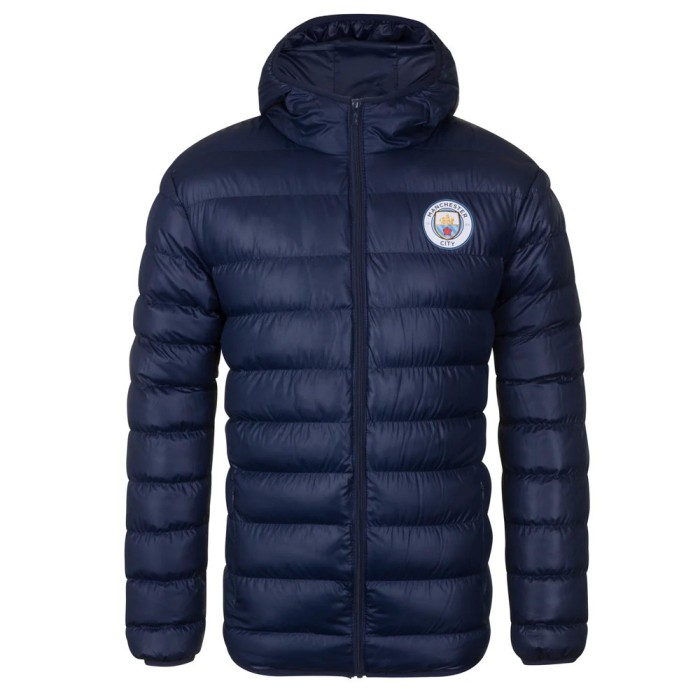 Manchester City geacă de bărbați cu glugă Winter navy - M
