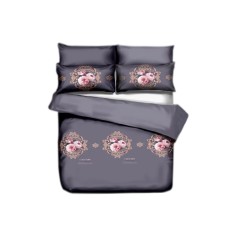 Lenjerie de pat pentru o persoana cu husa de perna dreptunghiulara, Whitehaven, bumbac mercerizat, multicolor