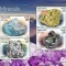 !!! MALDIVE - MINERALE 2019 , 5 VALORI IN 2 BLOCURI - NESTAMPILATE / GEOLOGIE