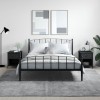 VidaXL Noptiere, 2 buc., negru, 40x42x50 cm, lemn compozit