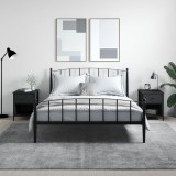 vidaXL Noptiere, 2 buc., negru, 40x42x50 cm, lemn compozit