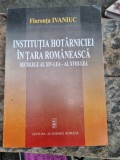 Florenta Ivaniuc - Institutia hotarniciei in Tara Romaneasca. Secolele XVI-XVIII