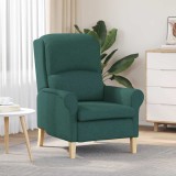 vidaXL Fotoliu Modern Verde &icirc;nchis Standard Material textil, lemn