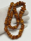 COLIER CHIHLIMBAR Natural - AMBRA - Tip Butterscotch - 65-70 cm - Vintage !