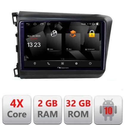 Navigatie Honda Civic 2012-2015 5230-132 Android Ecran 720P Quad Core 2+32 carplay android auto CarStore Technology