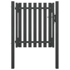 Poartă de gard grădină, antracit, 1 x 1,25 m, oțel
