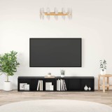 Set comodă TV 2 pcs Stejar Negru 37 x 35 x 107 cm Lemn compozit