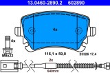 ATE 13.0460-2890.2 set placute frana,frana disc