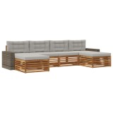 vidaXL Seturi de canapele cu pernă 6 pcs Lemn Solid de Acacia 3383699