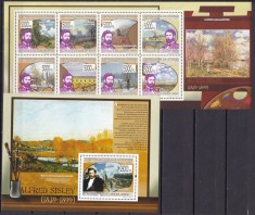 Guineea 2009 pictura Sisley MI 6815-6822 + bl.1741 MNH