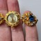 Ceas dama Jacro Quartz cu pietre albastre si albe Functioneaza