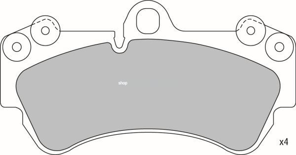 Set placute frana,frana disc PORSCHE CAYENNE (9PA, 955) (2002 - 2010) KRIEGER 0950006382