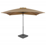 Umbrela de exterior cu baza portabila, gri taupe GartenMobel Dekor, vidaXL