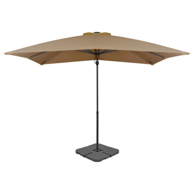 Umbrela de exterior cu baza portabila, gri taupe GartenMobel Dekor foto