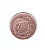 Moneda Irlanda 1 penny 1976, stare foarte buna, curata