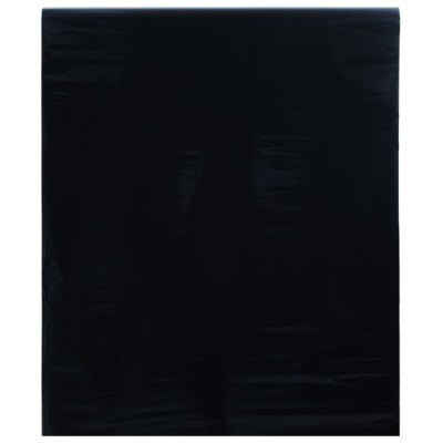 vidaXL Folie pentru fereastră statică, negru mat, 90x2000 cm, PVC foto