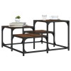 Gossi masuta de cafea, stejar maro, 68x68x40 cm, lemn prelucrat