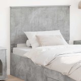 vidaXL Tăblie cap cu headboard Gri din beton 100 cm Lemn compozit 887795