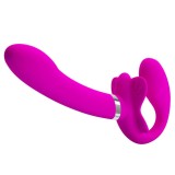 Pretty Love Valerie - Vibrator Strap On fără Hamuri pentru Cuplu, 19,2 cm