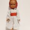Papusa veche vintage ochi mobili, stanta gat 37/42, par scurt roscat