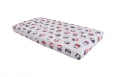 Saltea cu memorie Somnart Memory 60x120, inaltime 10 cm, pentru bebelusi si copii, husa impermeabila, fermitate medie, model bufnite mici Relax KipRoo foto