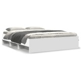 Cumpara ieftin Cadru de pat, alb, 150x200 cm, lemn prelucrat