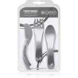 Twistshake Learn Cutlery tac&acirc;muri pentru copii 6+m Pastel Grey 3 buc