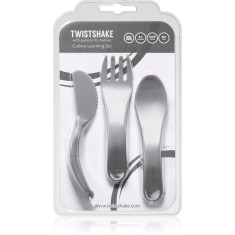 Twistshake Learn Cutlery tac&acirc;muri pentru copii 6+m Pastel Grey 3 buc