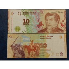 Argentina 2016 - 10 pesos, circulata